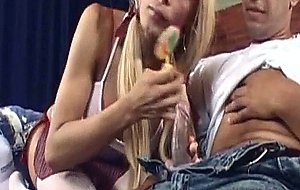 Tranny with lollipop anal fucked