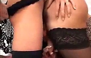 Sexy trannies in stockings suck & fuck