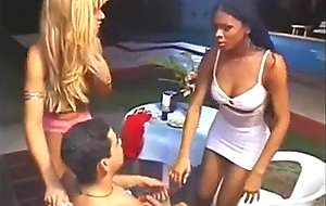 Couple fuck brazilian shemale