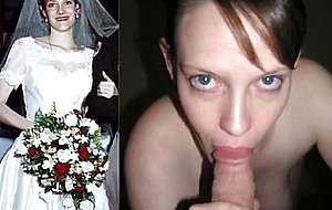 With and without the wedding dress 
