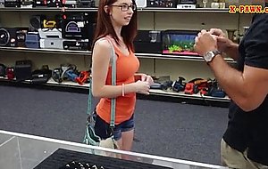 Huge tits slut in glasses gets fucked with pawnkeeper