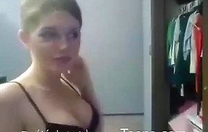 Super tight teen exposes her body