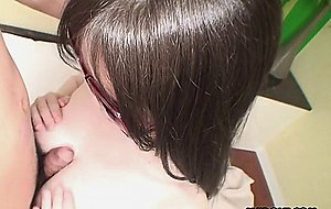 Japanese brunette, chika aratani is getting banged at home, uncensored