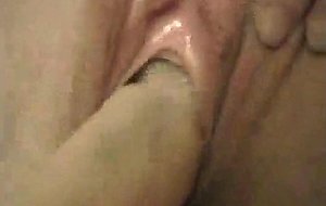 Close up vibrator play with fat pussy  
