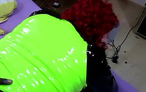 Sissy fucked bareback by a monster black cock. threesome