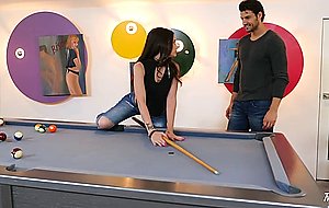 Beautiful Gia explores the boundaries of the pool table sex