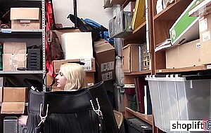 Horny brunette rode a cops big cock in his dirty office