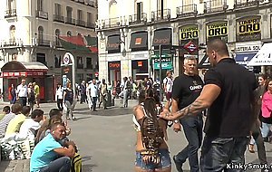 Petite Spanish slut public disgraced