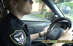 Female cops love licking and sucking a huge black prick