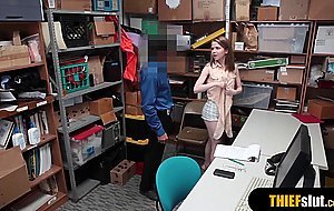 Pretty teen thief chick gets rough fucked from behind