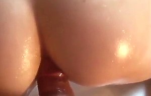 Extremely honey muscle woman oiled & anal fucked  