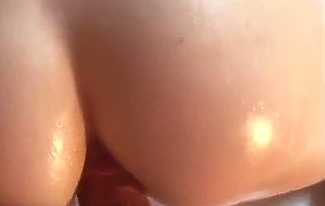 Extremely honey muscle woman oiled & anal fucked  