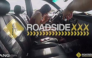 Roadside - stranded girl has sex with the car mechanic