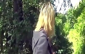 Young Chubby Amateur With Sexy Hangers Fucking Outdoors