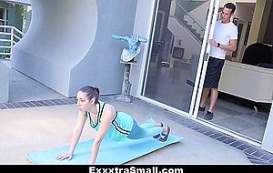 Exxxtrasmall- sweet baby fucked during yoga