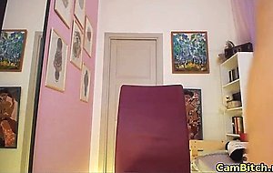 lovely bbw teen with big tits masturbating on webcam 