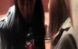 Shy Blonde Student Picked Up For Bathroom Session