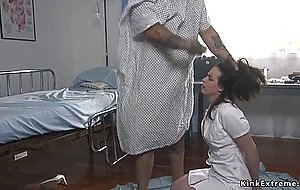 Patient anal fucks deep throat nurse  