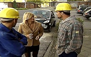 German mom fucked by two construction workers