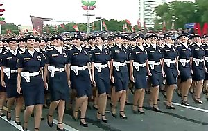 Women army marching