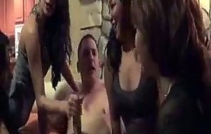 Naughty sluts take advantage of stripper