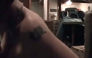 Tattooed milf ass drilling