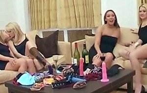 Wild group lesbian sex dildoing pussy and ass intense
