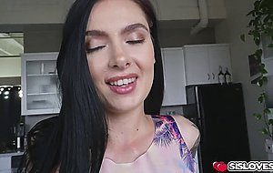 Horny stepbrother gives Marley Brinx a hotpussy play fingering her hairy pussy