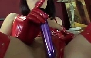 Asian pussy manipulated with toy
