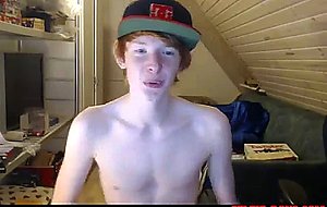 Ginger twinks shows hole