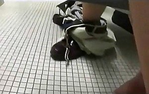 Gay guys fucking under the bathroom stall
