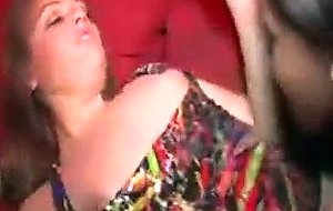 Big tit lesbian pussy lick girlfriend in a bar party