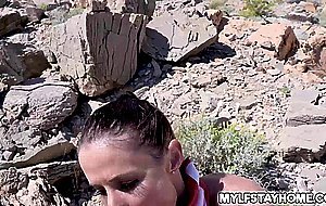 Milf Sofie Marie fucked POV outdoor in desert