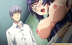 Captive anime coed with bigboobs and gags brutally fuck