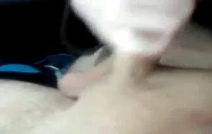 Naughty babe sucks cock of boyfriend inside the car