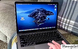 Stepmom Dee Williams masturbates while watching stepdaughter on laptop