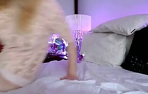 My blonde stepsister masturbating on Webcam