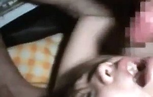 Naked asian babe mouth and cunt fucked in the dark