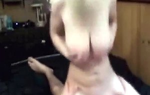 Blonde with huge tits gets fucked