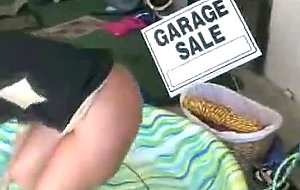 Garage sale milf roped up for sex