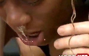 Extreme hardcore black girl mouth fuck