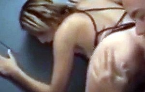 Brunette fucked in the toilets