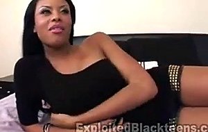 Pretty black teen girl gets an anal pounding