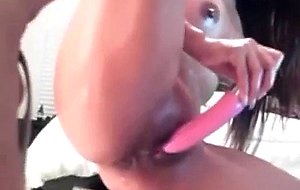 Sexy asian teen fucks pussy with vibrator