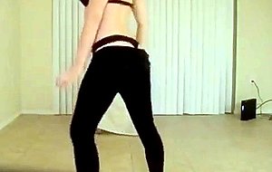 Sexy young girl dancing and twerking