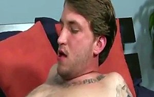 Inked straight stud sucking on a cock for money