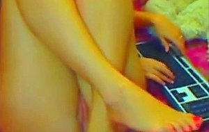 Beautiful petite webcam girl fingering her perfect pussy 2 