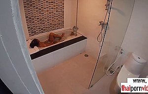 Amateur Thai teen Cherry fucked in the bath by a big white dick