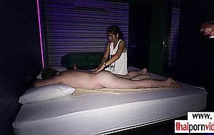 Skinny amateur Thai massage teen Praew fucked from behind