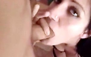 Cum hungry whore's bj and swallow pt